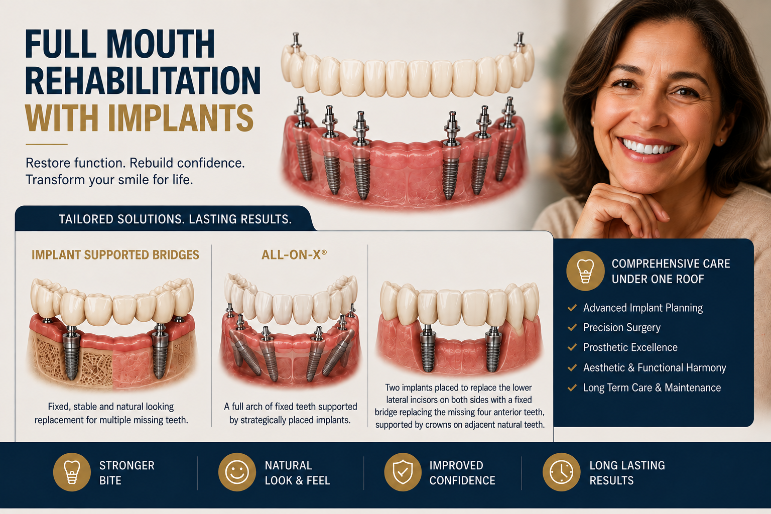 Full Mouth Rehabilitation with Dental Implants