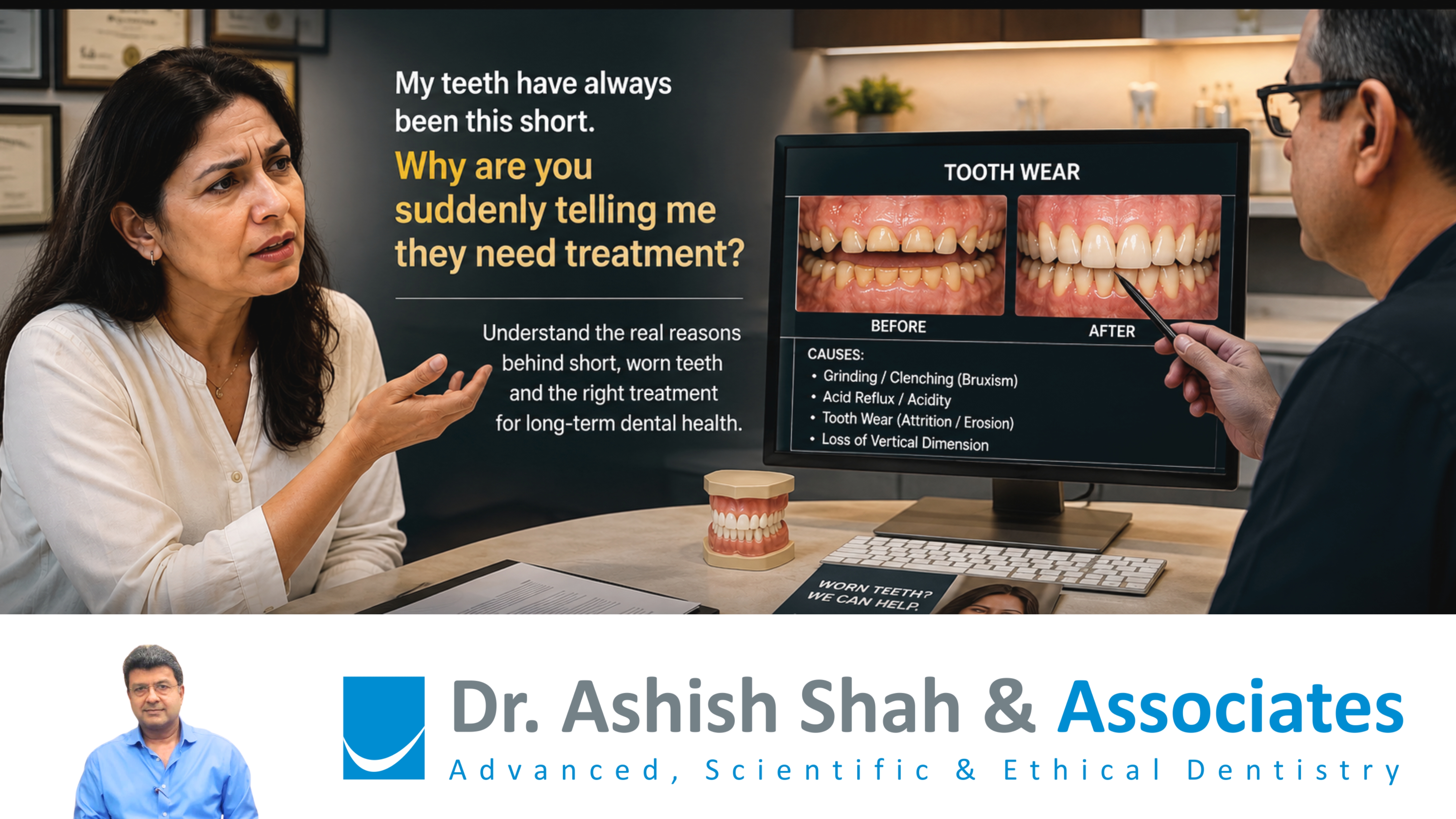 Full Mouth Rehabilitation / Treatment Of Worn Out Teeth